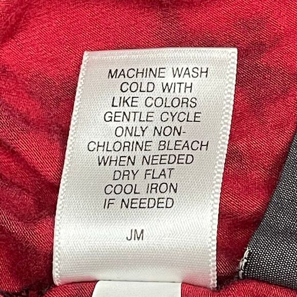 NEW Simply Vera Vera Wang Red and Black Crossover V-Neck Dress Size Large - Picture 7 of 10